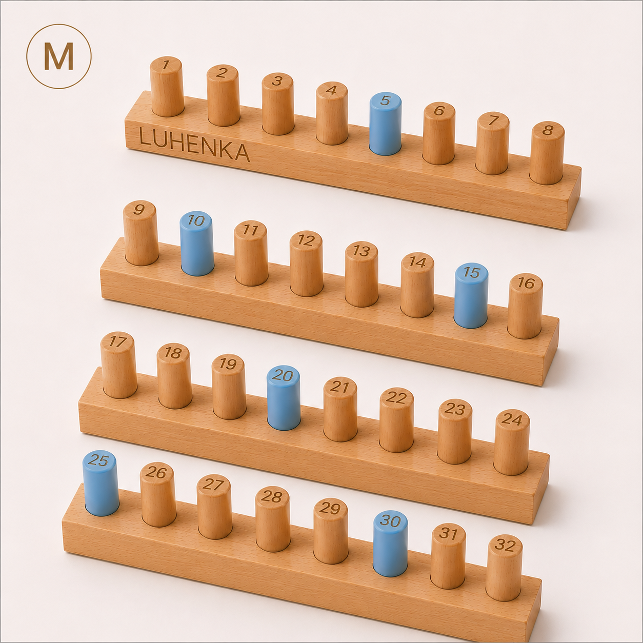 Luhenka Chunky Blanket Loom Medium - 32 numbered pegs