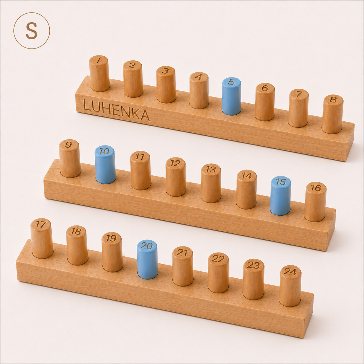 Luhenka Chunky Blanket Loom Small - 24 numbered pegs